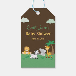 Para Regalos Etiquetas de regalo de Baby Shower Jungle Safari B