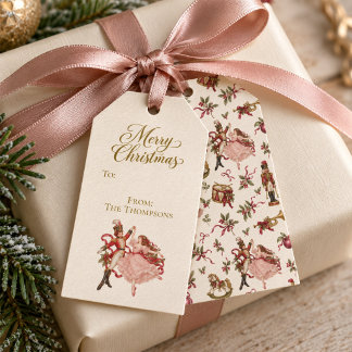 Para Regalos Etiquetas de regalo de bailarina de cascanueces vi