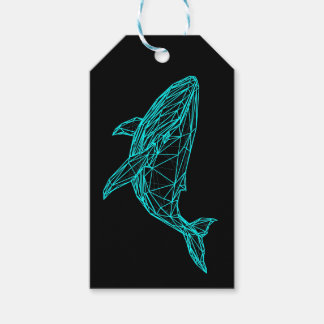 Para Regalos Etiquetas de regalo de ballena geométrica futurist
