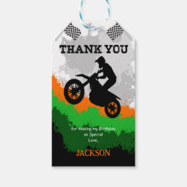 Para Regalos Etiquetas de regalo de bicicleta Black & Green