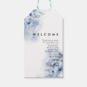 Para Regalos Etiquetas de regalo de bienvenida de boda con hoja
