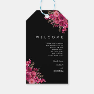 Para Regalos Etiquetas de regalo de bienvenida de boda con hoja