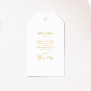 Para Regalos Etiquetas de regalo de bienvenida de Boda de oro s
