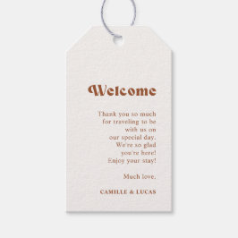 Para Regalos Etiquetas de regalo de bienvenida de Boda Retro Te