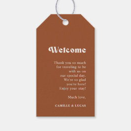 Para Regalos Etiquetas de regalo de bienvenida de Boda Retro Te