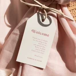 Para Regalos Etiquetas de regalo de bienvenida del Boda Retro D
