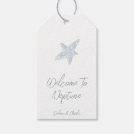 Para Regalos Etiquetas de regalo de boda costera de bienvenida