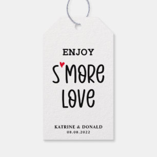 Para Regalos Etiquetas de regalo de Boda de amor de S'more mode