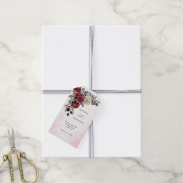 Para Regalos Etiquetas de regalo de boda de invierno de Rosas C
