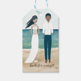 Para Regalos Etiquetas de regalo de Boda de pareja ilustradas