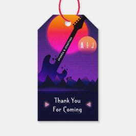 Para Regalos Etiquetas de regalo de Boda de rock y rollo