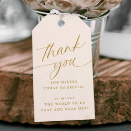 Para Regalos Etiquetas de Regalo de Boda en Oro y Crema Suave R
