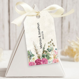 Para Regalos Etiquetas de regalo de boda florales boho pastel n