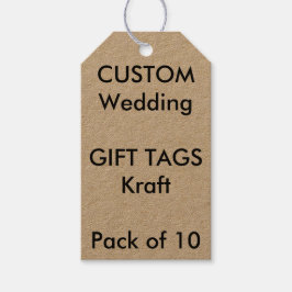 Para Regalos Etiquetas de regalo de bodas personalizadas KRAFT,