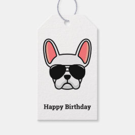Para Regalos Etiquetas de regalo de Bulldog francés blanco
