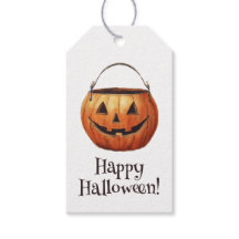 Etiquetas de regalo de calabaza de Halloween