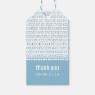 Para Regalos Etiquetas de regalo de código binario de Moda geek