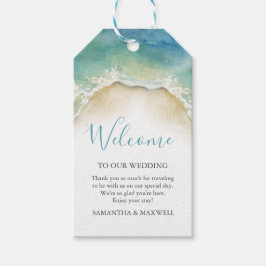 Para Regalos Etiquetas de regalo de color de agua de bienvenida