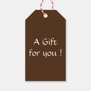 Para Regalos Etiquetas de regalo de color marrón sólido