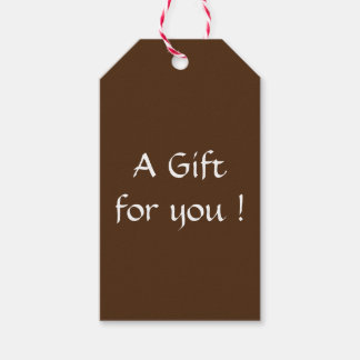 Para Regalos Etiquetas de regalo de color marrón sólido