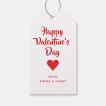 Etiquetas de regalo de corazón de San Valentín