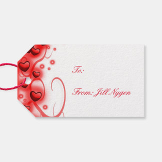 Para Regalos Etiquetas de regalo de Corazones Rojas Cute