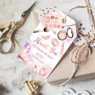 Para Regalos Etiquetas de regalo de cumpleaños de Glam Makeup F