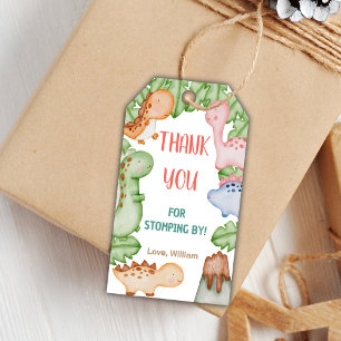 Para Regalos Etiquetas de regalo de cumpleaños de los dinosauri
