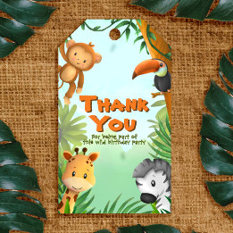 Para Regalos Etiquetas de regalo de cumpleaños de Safari