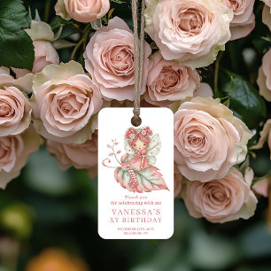 Para Regalos Etiquetas de Regalo de Cumpleaños Floral Rosado Ni
