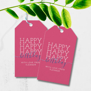 Para Regalos Etiquetas de regalo de cumpleaños moderno de color
