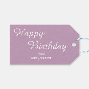 Para Regalos Etiquetas de regalo de cumpleaños Pinkish Lilac