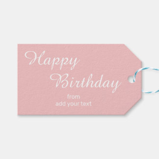 Para Regalos Etiquetas de regalo de cumpleaños rosa Breezy