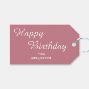 Para Regalos Etiquetas de regalo de cumpleaños rosadas antiguas