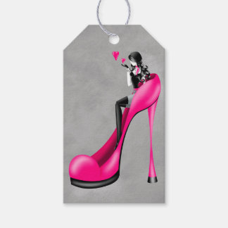 Para Regalos Etiquetas de Regalo de Dama Elegante en Tacones Al