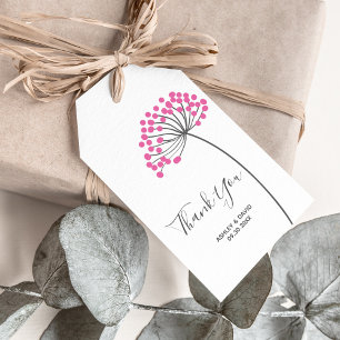 Para Regalos Etiquetas de regalo de Dandelion rosado por tus fa