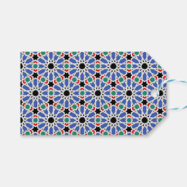 Para Regalos Etiquetas de regalo de diseño geométrico azul