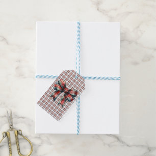 Para Regalos Etiquetas de regalo de dobladillo de navidades roj