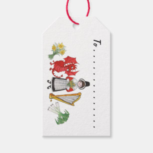 Para Regalos Etiquetas de regalo de doble cara con vestimenta y