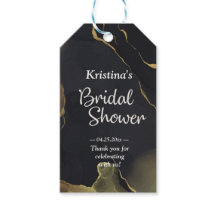 Etiquetas de regalo de ducha de novia de mármol ne