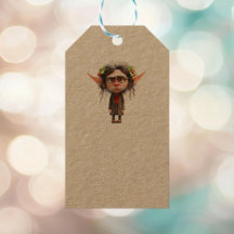 Etiquetas de regalo de Elf Kraft Lady Navidades