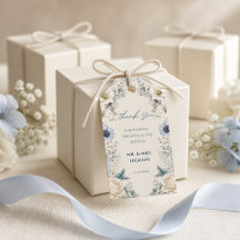 Etiquetas de regalo de favor de boda | Floral de i