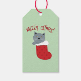 Para Regalos Etiquetas de regalo de Feliz Gatnavidad