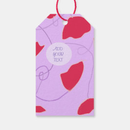 Para Regalos Etiquetas de regalo de flores rojas