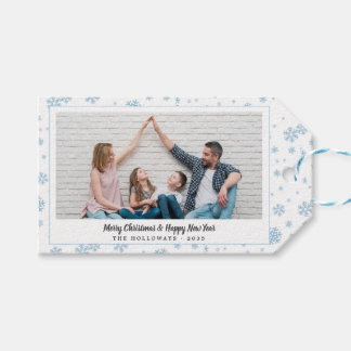 Para Regalos Etiquetas de regalo de fotos de festividad de copo