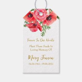 Para Regalos Etiquetas de regalo de funeral memorial de paquete