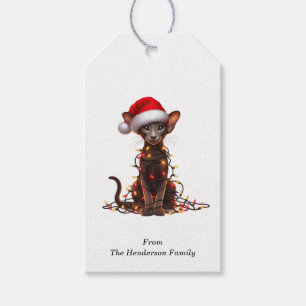 Para Regalos Etiquetas de regalo de gato de Shorthair oriental