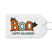 Etiquetas de regalo de Halloween Boo