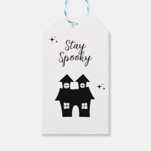 Para Regalos Etiquetas de regalo de Halloween con nido negro y