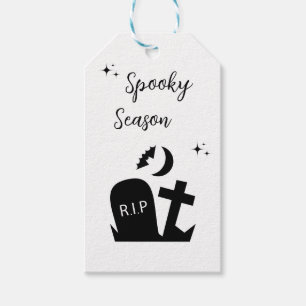 Para Regalos Etiquetas de regalo de Halloween con nido negro y